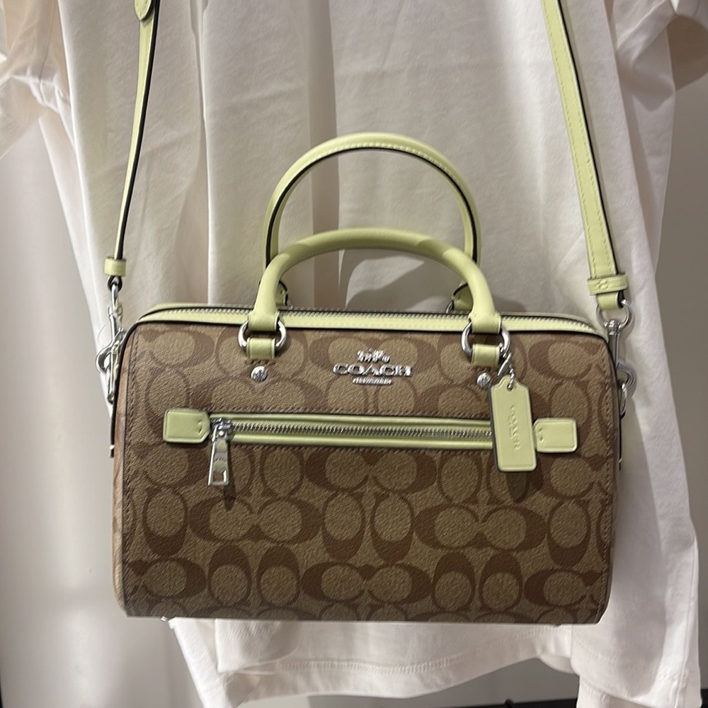 Coach Rowan Satchel In Signature Canvas
SV/Khaki/Pale Lime - Picture 8 of 16